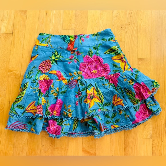 Farm Rio Blue Toucans Garden Skirt - Picture 2 of 7